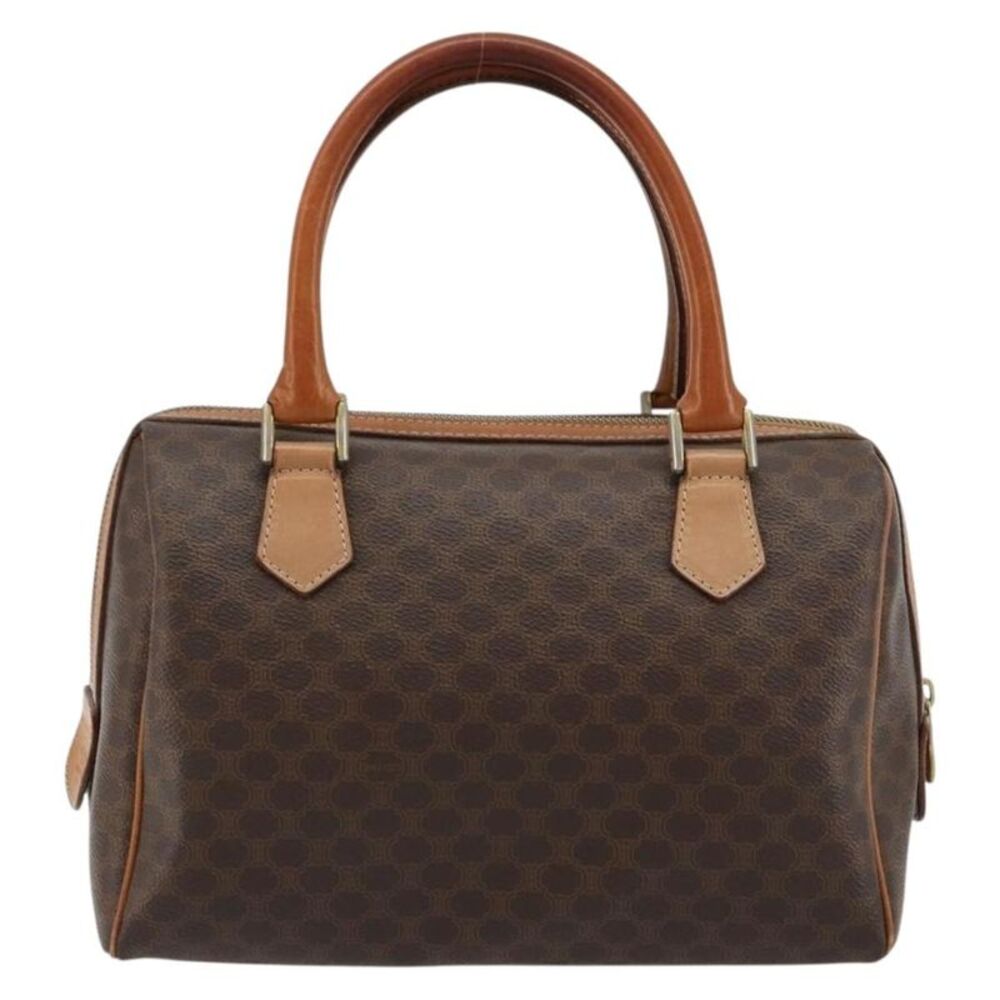 Celine Vintage Triomphe Handbag Canvas Brown Canvas Handbag - Picture 2 of 16